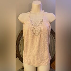 Victoria’s Secret Pink Crochet Lace Halter Bra Top